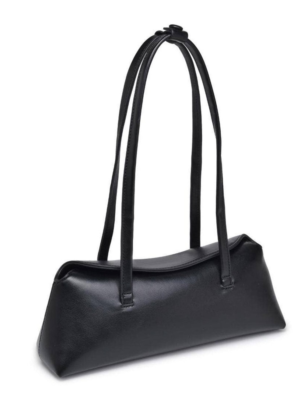 Urban Expressions Black Leather Shoulder Bag - Picture 5 of 6